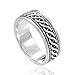 925 Sterling Silver Woven Celtic Knot Band Ring - Nickel Free Size 8