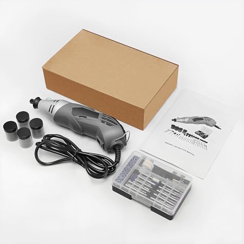 BLUEMARS 170W Rotary Tool Kit with 195PCS Accessories, Variable Speed 8000-35000RPM, Multifunction Tool for Grinding, Cutting, Sanding, Engraving, and Drilling, Ideal for Crafts and DIY Projects - Image 9
