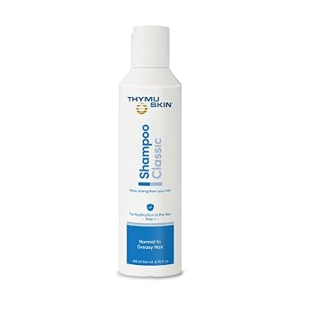 THYMUSKIN Classic Shampoo for Men & Women | GKL-02 Thymic Peptide Complex for Thinning Hair | Strengthens & Cleanses Normal to Oily Scalp | Silicone & Paraben Free | Step 1 of 2 Hair Care System 200ml