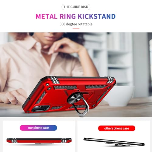 Coque Galaxy A10E LeYi rouge avec verres de protection écran et caméra - 7