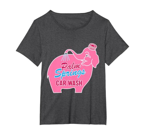 Palm Springs T-Shirt, Women's Plus, Dark Heather Grey, 2X