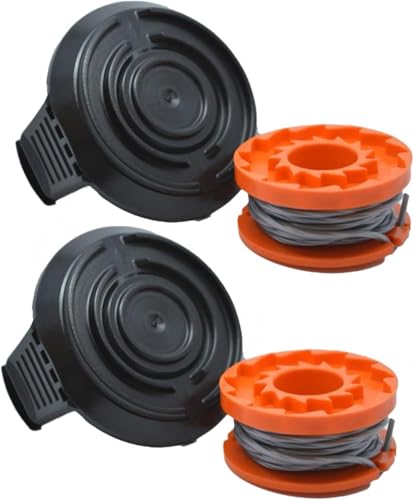 DRYFAL 2Pcs Strimmer Line Spool & 2Pcs Strimmer Cover For MCGREGOR MCT1825 MCT2X1825 18V Strimmer Trimmer