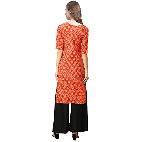Image of Pinkmint Women's Crepe Digital Print Straight Kurta [Pack of 4]
