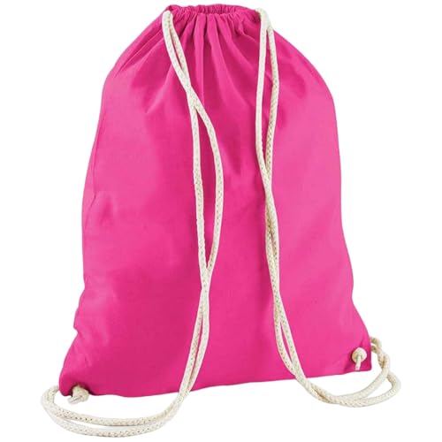 Image of Westford Mill W110 Cotton Gymsac - Classic Pink/White