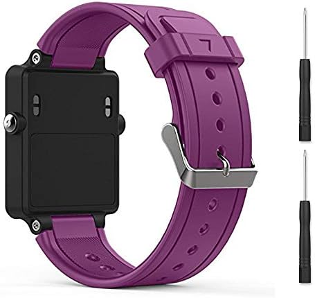 for Garmin vivoactive Band,EasyJoy Soft Silicone Replacement Band for Garmin vivoactive Smart Watch,Not fit Garmin vivoactive hr (Purple)