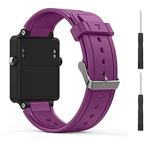 for Garmin vivoactive Band,EasyJoy Soft Silicone Replacement Band for Garmin vivoactive Smart Watch,Not fit Garmin vivoactive hr (Purple)
