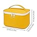 Meiyuuo Makeup Bag Large Cosmetic Bags for Women Girls Cute Travel Zipper Pouch Toiletry Organizer for Beauty Essentials Waterproof (Yellow)