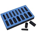 3/8in Drive Deep Metric Impact Impacted Sockets 6 Sided 8mm – 22mm 15pc Set - Image 1