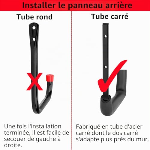 Heavdace Lot de 2 paires de crochets de rangement robustes pour kayak d'intérieur, 38,8 cm, pour planche à pagaie, échelle, planche de surf, snowboard (38,8 cm) – vue 4