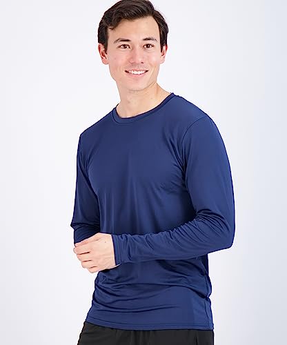 4 Pack:mens Long Sleeve T-Shirt Workout Clothes Quick Dry Fit Gym Tee Shirt Athletic Active Performance Casual Moisture Wicking Exercise Clothing Running Cool Sport Training Undershirt Top-Set 7-Xl #TOP1