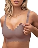 As Fairy Maternity Bras for Pregnancy Soft Wireless Sleep Maternity Bralette Pregnancy Bra for Big Breast (Dark Brown Small)