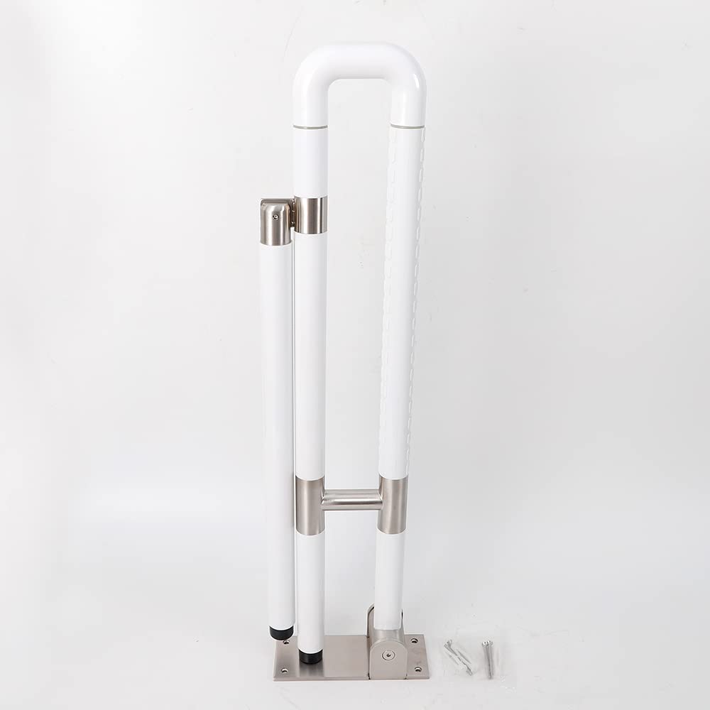 Asidero plegable para inodoro con minusválidos, asidero, plegable para ayudar a levantarse, pasamanos de seguridad
