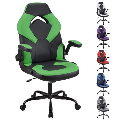 Play haha.Gaming chair Office chair Swivel chair Computer chair Work chair Desk chair Ergonomic Chair Racing chair Leather chair Video game chairs (Green)