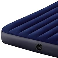 INTEX Classic Downy Luftbett 2 Pers Bett aufblasbar 152×203×25cm max 272kg | Wellenbalkenstruktur für eine stabile, gleichmäßige Liegefläche, samtig beflockte Oberseite, 25 cm Liegehöhe gegen Bodenkälte – Ansicht 5