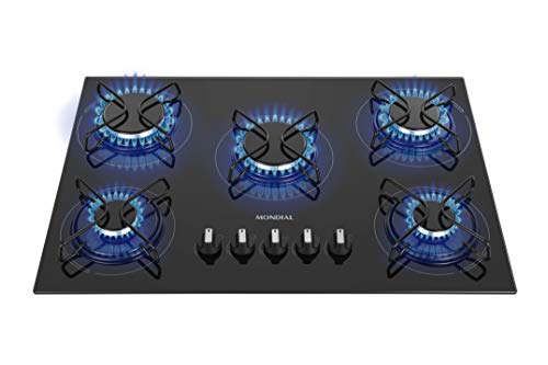 MONDIAL Cooktop a Gás, 5 Bocas, Preto/Inox, Bivolt - CTG-02 MONDIAL Cooktop a Gás, 5 Bocas, Preto/Inox, Bivolt - CTG-02