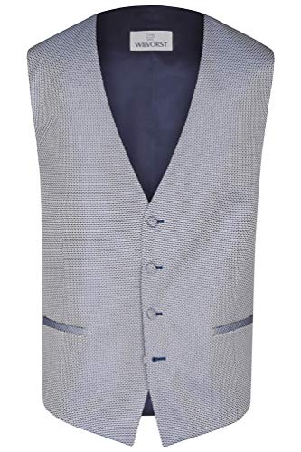 Wilvorst Festliche Herren Weste (447102/34), Größe:52, Farbe:Blau (34)