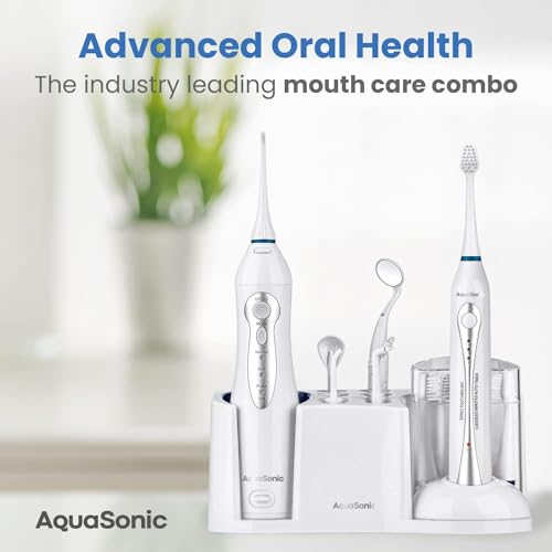 Aquasonic AS-HDCS-SET Home Dental Center Rechargeable Power Toothbrush & Smart Water Flosser thumb #6