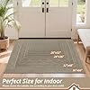 BEQHAUSE Dirt Trapper Door Mat 20" x 32", Doormat Non-Slip Entryway Rugs Washable, Dog Door Mat Stain Resistant and Absorbent Welcome Floor Mat for Front Back Door, Muddy Wet Shoes & Paws, Beige #1