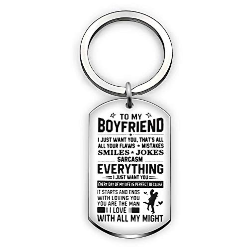 Valentine Key Chain Ring Boyfriend Gift Men's Jewelry from Girlfriend - to My Friend Everything I Just Want You