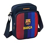 FC Barcelona 1. Team 26/27 Umhängetasche mit Außentasche, Aktentasche, Umhängetasche, bequem und vielseitig, Qualität und Widerstandsfähigkeit, 16 x 6 x 22 cm