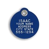 Durable Plastic Pet ID Tag, Outlasts Cheap Aluminum Tags for The Same Price, Custom Engraved, Small