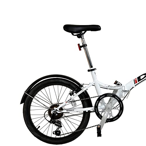 Dallingridge Freedom Folding Commuter Bicycle, 20" Wheel, 6 Speed - White/Black - 2