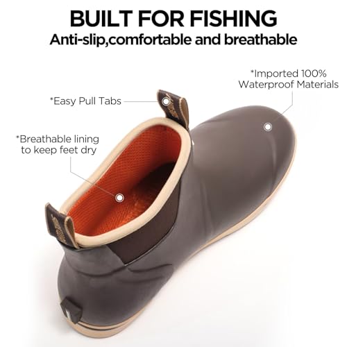 Image of SUREWAY Women's Deck Boots Professional Non-Slip Fishing & Ankle Deck Boot Waterproof Rain Boots