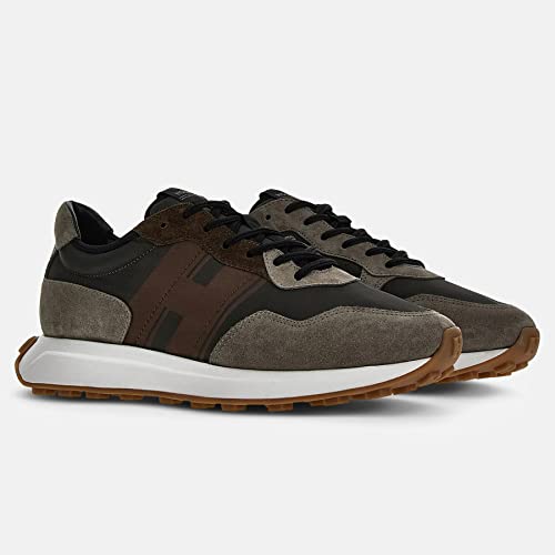 Hogan Sneaker Uomo H601 Marrone in Suede e Tessuto...