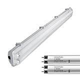 Incl. Leuchtstoffröhren 2X T8 36W G13 120cm 6500K kalt Tageslichtweiß