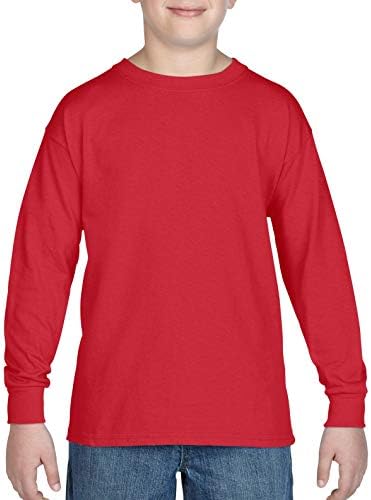 Gildan Youth Heavy Cotton Long Sleeve T-Shirt 5400B - Red_S