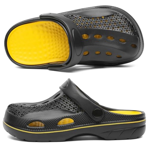 Image of VZQ Women and Men Arch Support Clogs Slip-on Garden Shoes Outdoor Beach Slippers Sandals with Plantar Fasciitis Feet Cushion Insoles