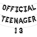 RUIANSI 16 Inch Multicolor Official Teenager 13 Birthday Decoration 18pcs Aluminum Foil Balloons with 10m Ribbon & Plastic Straw