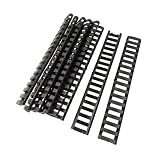 8 Pack Polymer Rail Cover Ladders, 18 Slot Mounting Rail Protectors, Lightweight Panels Compatible with Standard Rails