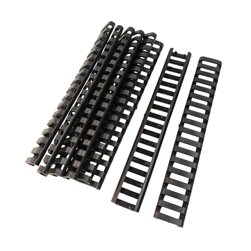 8 Pack Polymer Rail Cover Ladders, 18 Slot Mounting Rail Protectors, Lightweight Panels Compatible with Standard Rails
