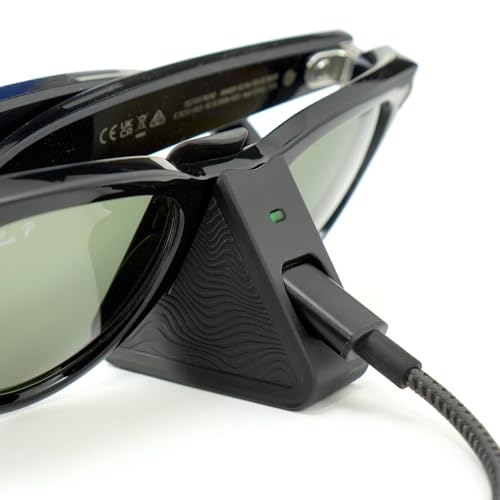 Soporte de carga compatible con Ray-Ban Meta Wayfarer con conector rápido USB C