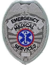 EMS, Emergency Medical Services - Patriotic Patches, Embroidered Iron On Patch - 3.5"