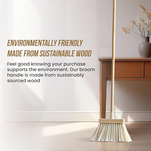 KMJ® Wooden Broom Handle (3 - Count) – Sturdy Wood Pole for Brooms, Mops & Brushes – Durable Wooden Handles for Tools and Cleaning Equipment - (Size 120 X 2.3 Cm) - Image 6