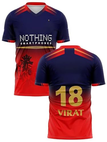 Virat 18 Jersey Red T-Shirt (Kid's, Boy's& Men)