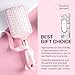 RHOS Paddle Brush for Women & Men - Detangler for Thick, Curly, Long, Wet & Dry Hair - Nylon Bristles Square Cushion Brush for Smoothing and Detangling (1 Pack - Pink)