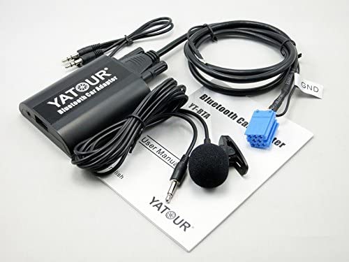 Adaptateur Bluetooth pour VW Audi Skoda - Numérique, stéréo, appels mains libres, chargement USB et prise audio de 3,5 mm - Pour VW 1998-2009 8 broches, Audi 1998-2006 -BTA-VW8)