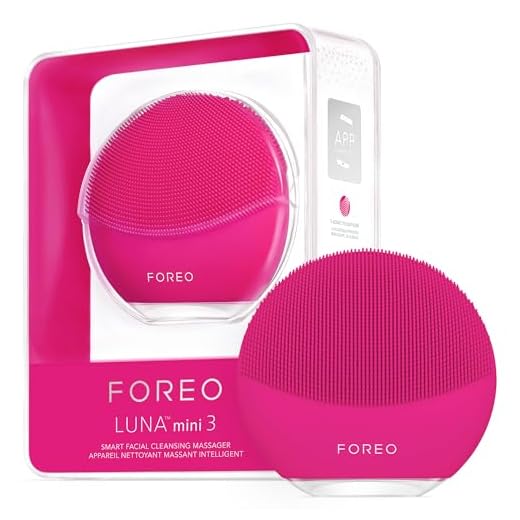 FOREO Luna Mini 3 smart elektrisk ansiktsrengöring för alla hudtyper, fuchsia