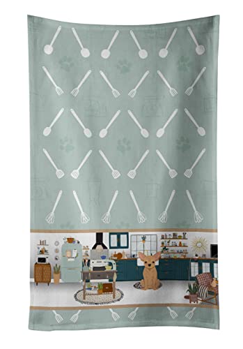 Caroline's Treasures WDK5908KTWL Gold Chihuahua in The Kitchen Kitchen Towel Dish Cloths Guest Hand Towel Decorative Bathroom Towel for Face,Tea, Dishcloth, Kitchen and Bath