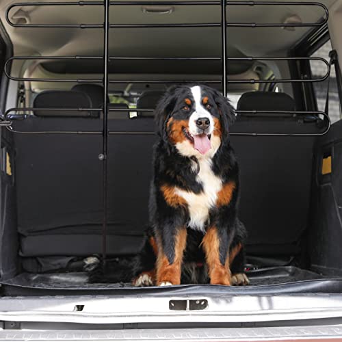 Relaxdays Hundegitter Auto, Schutzgitter Hund, zum Klemmen, Universal Trenngitter, Höhe und Breite verstellbar, schwarz, 8 x 83 x 79 cm; 3,6 Kilogramm