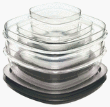 Stacked Rubbermaid Premier Food Storage Containers