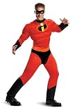 Disguise The Incredibles Mr. Incredible Deluxe Costume, Official The Incredibles Costume for Adults, X-Large (42-46)