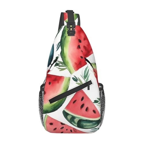 Mochila tipo sling deportiva unisex negra para senderismo miniatura 2