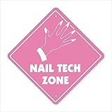 Nail Tech Crossing Sign Zone Xing | Indoor/Outdoor | 12' Tall Nails Manicure Pedicure...