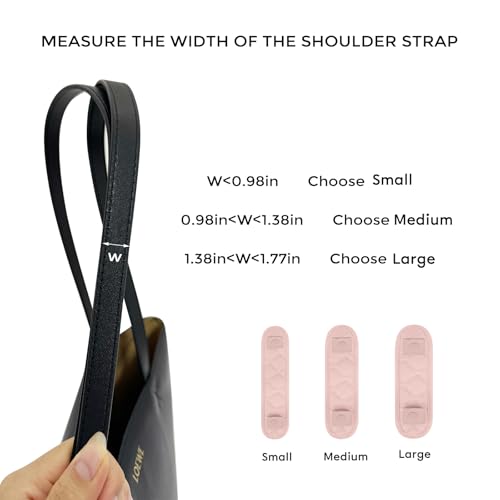 Image of GIVLEFLY Shoulder Strap Pad for Purse and Tote Bags, Soft Nylon Cushion Cover, Snap-On Protector for Flat Handbag & Crossbody Straps