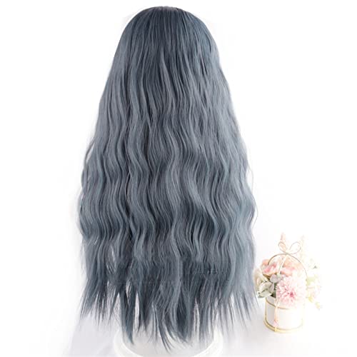 Perruque ondulée bleu brume pour vos soirées cosplay et fêtes - 4