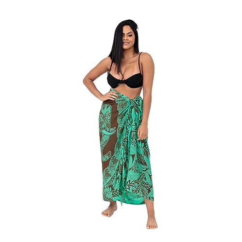 Canga De Praia Viscose Elefante Floral Preto E Branco (Azul)